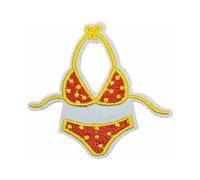 Xinsheinelry Bestickter Aufnäher zum Aufbügeln mit Strandmotiv für Kleidung, Jeans, Jacken, bestickte Applikation, zum Aufbügeln auf Kleidung, Reparatur, Aufnähen