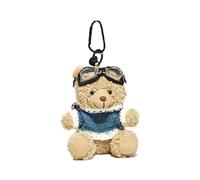 Xinsheinelry Cartoon-Bär-Schlüsselanhänger, Plüsch-Anhänger für Tasche und buntes Schlüsselanhänger-Accessoire, modischer Tier-Charm-Anhänger, niedliche Taschendekoration, Blau und Weiß, One size
