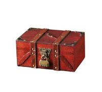 Xinsheinelry Eleganter europäischer Stil, abschließbare Schmuckschatulle aus Holz, sichere Aufbewahrung, Organizer mit Schloss für Wertsachen, Heimdekoration