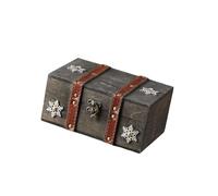 Xinsheinelry Eleganter europäischer Stil, abschließbare Schmuckschatulle aus Holz, sichere Aufbewahrung, Organizer mit Schloss für Wertsachen, Heimdekoration