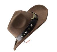 Xinsheinelry Panamahut, Westernhut mit breiter Krempe, für Damen und Herren, Freizeitkleidung, Western-Fedoras, Herren, Damen, Unisex, khaki, S/L