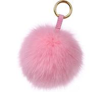 xinshibao Damen Kaninchenfell Anhänger Taschenanhänger Schlüsselanhänger Echtfell Pelz Bommel Schlüssel- Taschen- Fellanhänger Pelz-Anhänger für Handtaschen, Rückspiegel im Auto
