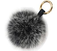 xinshibao Damen Kaninchenfell Anhänger Taschenanhänger Schlüsselanhänger Echtfell Pelz Bommel Schlüssel- Taschen- Fellanhänger Pelz-Anhänger für Handtaschen, Rückspiegel im Auto