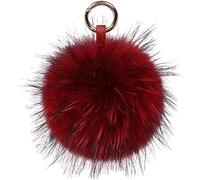 xinshibao Damen Pom Pom Bommel Anhänger Taschenanhänger Schlüsselanhänger Echtfell Pelz Bommel