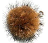 xinshibao Damen Pom Pom Bommel Anhänger Taschenanhänger Schlüsselanhänger Echtfell Pelz Bommel
