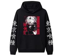 XINTAYEL Tokyo Ghoul Hoodie Kaneki Ken Bedrucktes Langarm-Sweatshirt Harajuku Lässiger Anime Cosplay Pullover Pullover für Damen Herren