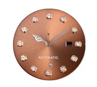 XIOKLM 24,5 mm Zifferblätter for Damen, mechanisches Zubehör, passend for 31 NH05 NH06 Gehäuse, Leuchtend(A Rose Gold Set)