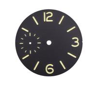 XIOKLM 37 mm grün leuchtendes schwarzes/weißes/blaues/grünes Zifferblatt, passend for ETA6497 ST3600 Uhrwerk, Uhrenzubehör(NO 4)