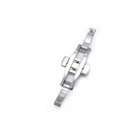 XIOKLM 4 5 6 mm Edelstahl-Uhrenverschluss for Double Push Butterfly-Uhrenarmband, Silberne Schnalle(4x15mm)