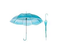 XiranYien Jellyfish Transparenter Regenschirm, romantisch und kreativ, niedlich, automatisch, offener J-Haken-Griff, transparentes Regenschirm-Set (blau, 2 Stück) Geburtstag &