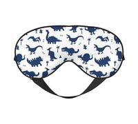 Xiso Ver Niedliche Cartoon-Dinosaurier-Schlafmaske, verstellbar, doppelseitig, weiche Schlaf-Augenabdeckungen zum Schlafen, perfekte Schattierung, reduziert Augenödeme