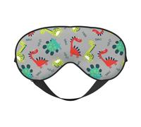 Xiso Ver Niedliche Dinosaurier-Schlafmaske, verstellbar, doppelseitig, weiche Schlaf-Augenabdeckungen zum Schlafen, perfekte Schattierung, reduziert Augenödeme