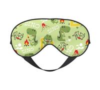 Xiso Ver Niedliche Dinosaurier-Schlafmaske, verstellbar, doppelseitige Augenmaske, weiche Schlaf-Augenabdeckungen zum Schlafen, perfekte Schattierung, reduziert Augenödeme