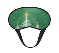Xiso Ver Schlafmaske mit weihnachtlichem grünem Druck, verstellbare Augenmaske, weiche Schlaf-Augenabdeckungen zum Schlafen, perfekte Schattierung, reduziert Augenödeme
