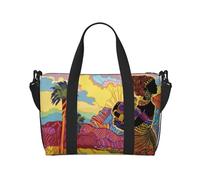 Xiso Ver Schöne afrikanische Frau, südliche Berge, Landschaft, Reisetasche für Damen und Herren, Wochenendtasche, Tragetasche, Yoga, Turnbeutel für Fitnessstudio, Arbeit, Wochenende, Reisen