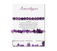 XITEA 2. 1 Set Armreif aus natürlichem Achat, unregelmäßige Perlenstruktur und lebendige Farben, verstellbares Armband für Damen und Herren, Naturstein, Einheitsgröße, Wie beschrieben