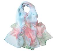 XIUH Damen Dreieckschal Dreieckstuch Damenschal Übergangsschal weiche elegante Chiffon-Stola Frühling Sommer Loop weicher Schlauchschal für Frühjahr Scarf Eleganter Sommer Schal Seidentuch