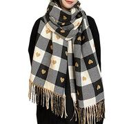 XIUH Langer Damen Schal weicher als Kaschmir Damen KuschelSchal Herbst Winter Scarf Kuschelig XXL Warm Long Tassel Dicke Schal Halstuch schlauchschal dreieckschal