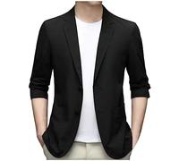 XIUH Sakkos FüR Herren Casual Blazer Anzugjacke für Hochzeit - Business Atmungsaktiv Herren Anzug-Jackett Sakko Herren Baumwoll Leinen Regular Herren Sportlich Slim Fit Blazer
