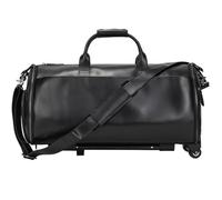 XIUsheUA Sporttasche mit Rollen Pferdeleder-Trolley-Tasche mit Rädern Mann Business-Reisetasche Schuhtasche Kleiderschutz Anzüge Gepäck Reisetaschen(Black)