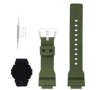 XIW Ersatz-Uhrenarmband für Casio G-Squad GBA-800 GBD-800, Harz-Uhrenarmband, kompatibel mit 21 mm x 16 mm, Armeegrün