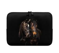 xixirimido Laptop-Hülle mit Reißverschluss, Computer-Notebook-Tasche für Büro, 3D-Pferd, Large