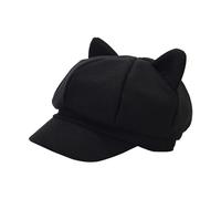 Xjdzineq Japanische Anime Ohr Baskenmütze für Mädchen, modisch, achteckig, Katzenohren, Schirmmütze, Teenager, Mädchen, Y2K, Cabbie Kappe, Zubehör für Erwachsene