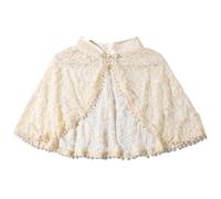 Xjdzineq Schal mit Stehkragen für Abendpartys, Spitzen Schulterwickel, Vintage Umhang, Pashmina Wickel für Cheongsam Hochzeitskleid, eleganter Schal für Hochzeiten und formelle Anlässe