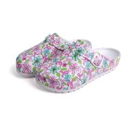 XJITIGER Garten Clogs für Damen und Herren, Leichte Eva Arbeitsschuhe, rutschfeste Nurse Clogs mit Verstellbarem Fersenriemen, Leicht zu Reinigen, für Küche, Klinik & Alltag Blumenmuster 41