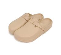 XJITIGER Garten Clogs für Damen und Herren, Leichte Eva Arbeitsschuhe, rutschfeste Nurse Clogs mit Verstellbarem Fersenriemen, Leicht zu Reinigen, für Küche, Klinik & Alltag Khaki 43