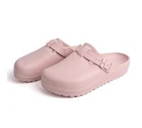 XJITIGER Garten Clogs für Damen und Herren, Leichte Eva Arbeitsschuhe, rutschfeste Nurse Clogs mit Verstellbarem Fersenriemen, Leicht zu Reinigen, für Küche, Klinik & Alltag Rosa 41