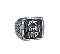 XJruixi 316L Stainless Steel Arab Muslim Ring for Men Fashion Vintage Arab Islam God Message Ring Muhammad Quran Jewelry Gift