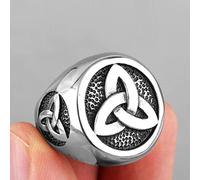 XJruixi Celtic Knot Weave Viking Symbols Stainless Steel Mens Rings Punk for Male Boyfriend Biker Jewelry Creativity Gift Wholesale