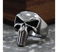 XJruixi Personality Punisher Ring Men High Polish 316L Stainless Steel Punk Biker Ring Cool Male Viking Nordic Rings Jewelry Gift