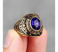 XJruixi Stainless Steel Men Rings Rhinestone United States Army Punk Hip Hop for Biker Male Boyfriend Jewelry Creativity Gift Wholesale