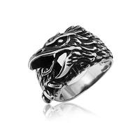XJruixi Vintage Viking Odin Crow Ring Men Nordic Mythology Stainless Steel Biker Men Odin Raven Ring Jewelry Gift Wholesale