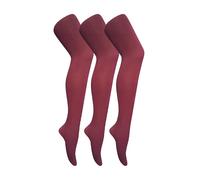 (XL, Burgund) Sock Snob - 3er Pack Damen Strumpfhose 80 Den | Strumpfhose Blickdicht Matt | Sock Snob
