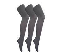 (XL, Holzkohle) Sock Snob - 3er Pack Damen Strumpfhose 80 Den | Strumpfhose Blickdicht Matt | Sock Snob