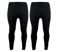 (XL, Schwarz (X2)) THMO - 2er Pack Herren Thermo Unterwäsche Hosen | THMO | Winter Funktionsunterwäsche