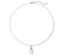 XLANDALYUEFA Halskette, 3 mm facettierte Perle Labradorit-Quarz-Aventurin-Choker for Damen(Opal)