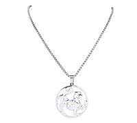 XLTEAM Halskette Anhänger Halskette mit glamourösem Anhänger für Frauen und Männer Karate Kampfkunst Symbol Shotokan Statement Party Schmuck Geschenke