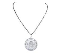 XLTEAM Halskette Anhänger Siegel von Engel Raziel Halskette Silber Farbe Siegel von Erzengel Raziel Amulett Talisman Halskette Party Schmuck Geschenke