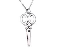 XLTEAM Lässige Halskette Anhänger Antik Silber Farbe Schere Halsketten kurze Kette Choker Party Schmuck Geburtstagsgeschenk