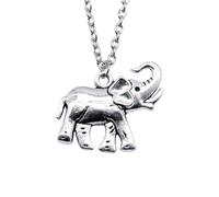 XLTEAM Lässige Halskette Anhänger Antike Elefant Anhänger Halskette für Frauen und Männer lange Kette modische Schmuck Accessoires Party Schmuck Geburtstagsgeschenk