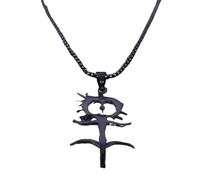 XLTEAM Lässige Halskette Anhänger Ghostemane Charm Halsketten für Frauen/Männer Silber Farbe Halsketten Anhänger Schmuck Collier Homme N3789S03 Party Schmuck Geburtstagsgeschenk
