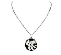 XLTEAM Lässige Halskette Anhänger Mode Werwolf Halskette für Männer Wolf Silber Farbe Statement Halskette Schmuck cadena hombre N7126S03 Party Schmuck Geburtstagsgeschenk