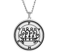XLTEAM Lässige Halskette Anhänger Sigeal Sigil De Satan Halsketten PAIMON Lazer Schlüssel Baphomet Stempel Halskette Schmuck N3521S03 Party Schmuck Geburtstagsgeschenk