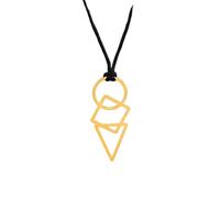 XLTEAM Neutrale Halskette Anhänger Geometrische Figur Halskette Kreis Anhänger Quadrat Dreieck Wachs Seil Kette Unisex Schmuck Geschenk für Freund Verstellbarer Schmuck Geschenk Geburtstagsgeschenke