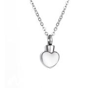 XLTEAM Unisex Halskette Anhänger Retro Klassiker Kleine Herz Einäscherung Urne Halskette für Asche Memorial Anhänger Andenken Schmuck für Männer und Frauen Geburtstagsgeschenke