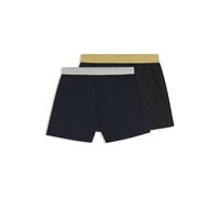 BOSS Pyjama-Shorts aus Baumwoll-Popeline im Zweier-Pack - Style Xmas 2 Pack Boxer, 50550566 Schwarz / Blau XL